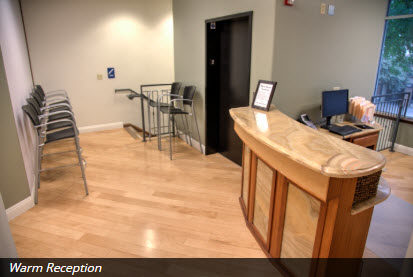 image of reception area